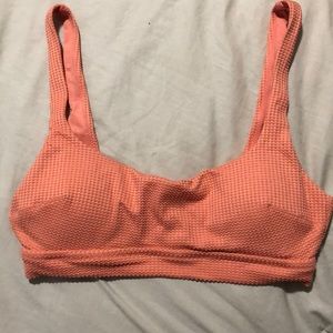 Aerie coral bikini top
